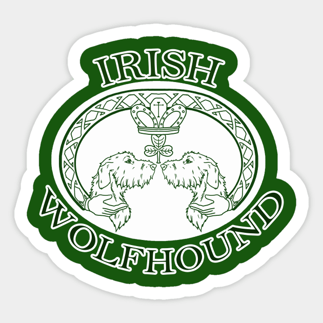 Claddagh Irish Wolfhound Sticker by Geekybat